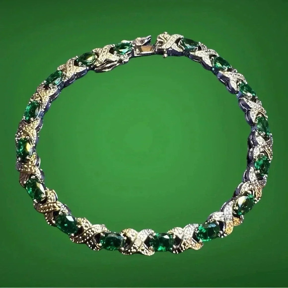 925 Emerald XO Bracelet